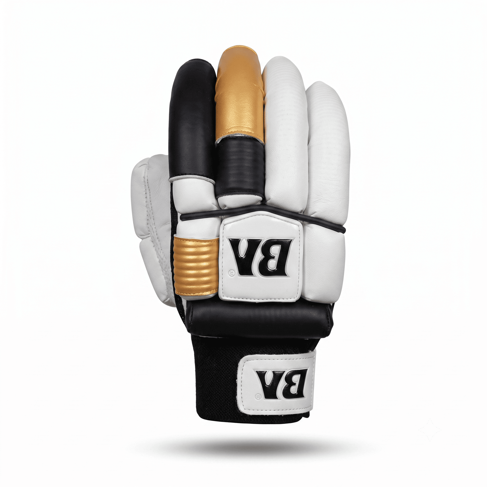 BA Classic Gold & Black Batting Gloves (Gold, Black & White) - Image 1